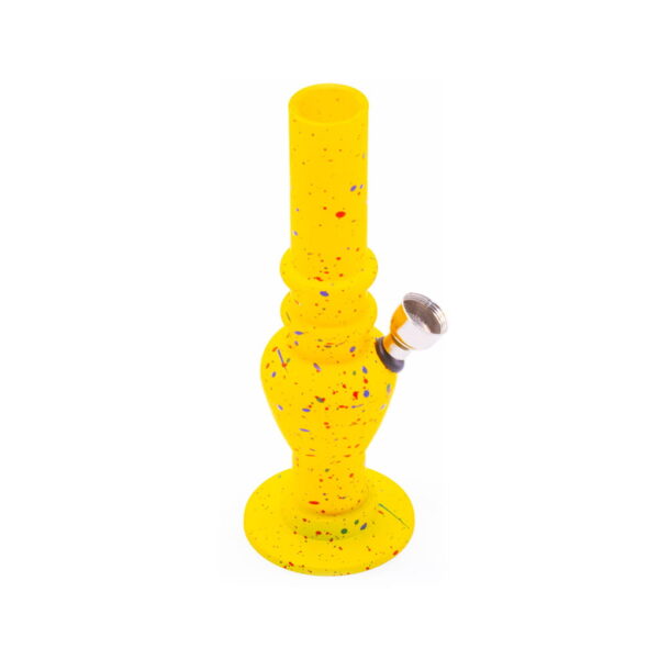 Plastic Bong - Mini - Double Ring Yellow