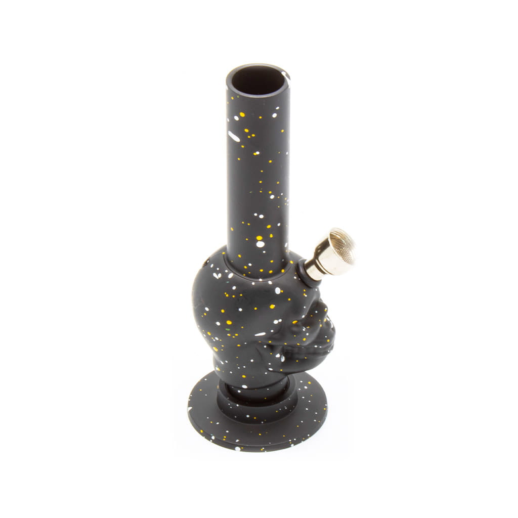 Plastic Bong - Mini - Skull Black