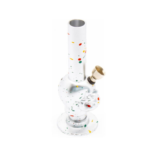 Plastic Bong - Mini - Skull Silver