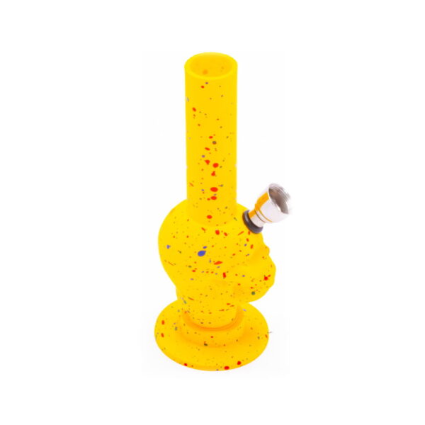 Plastic Bong - Mini - Skull Yellow