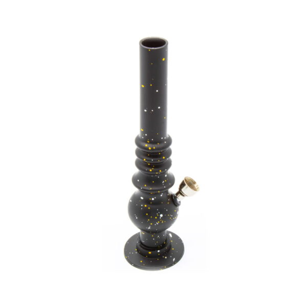 Plastic Bong - Mini - Triple Ring Black
