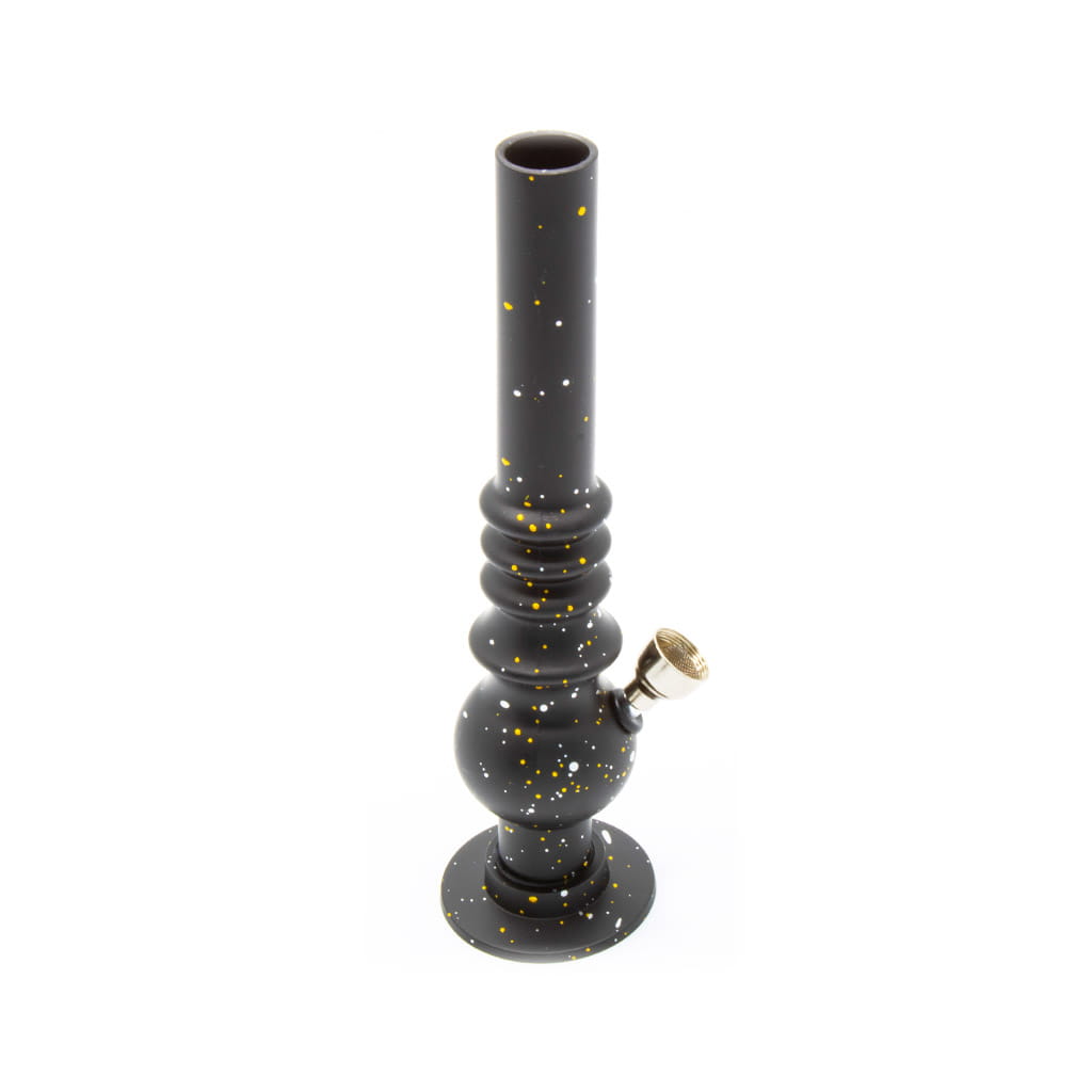 Plastic Bong - Mini - Triple Ring Black