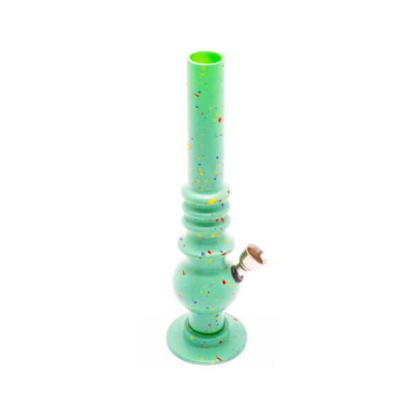 Plastic Bong - Mini - Triple Ring Green