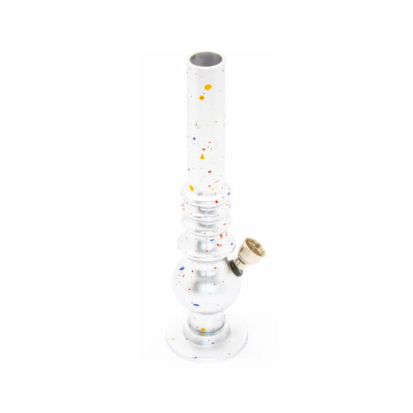 Plastic Bong - Mini - Triple Ring Silver