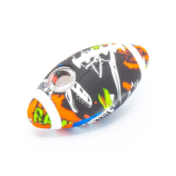 Silicone Pipe - Rugby Ball - Dinosaur