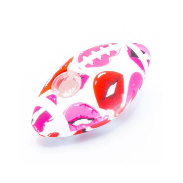 Silicone Pipe - Rugby Ball - Kiss