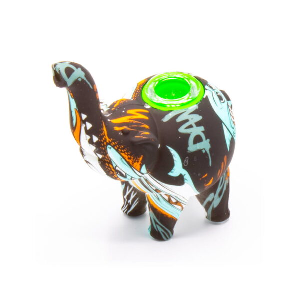 Silicone Pipe with Glass Burner - Elephant - Tralalero Tralala