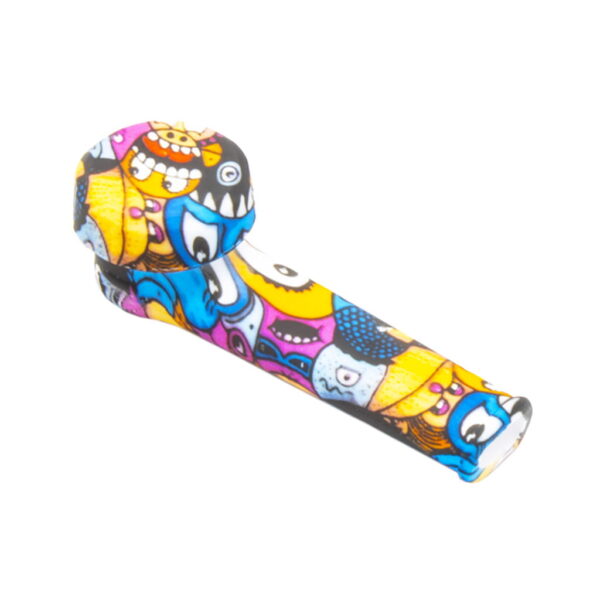 Silicone Pipe with Lid - Cartoons