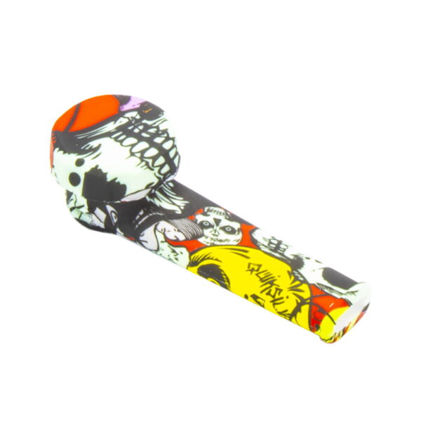 Silicone Pipe with Lid - Zombie