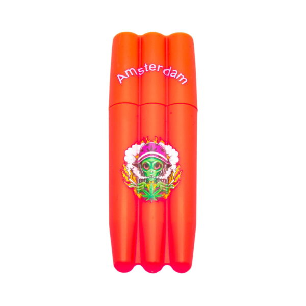 Triple Tube Holder Design - Amsterdam Alien - Neon Orange