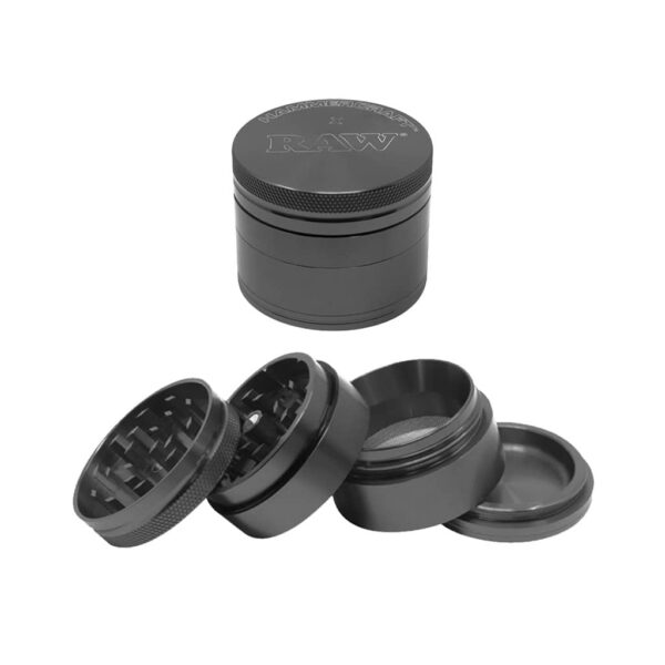Hammercraft X Raw Aluminium Grinder - Medium (Black)