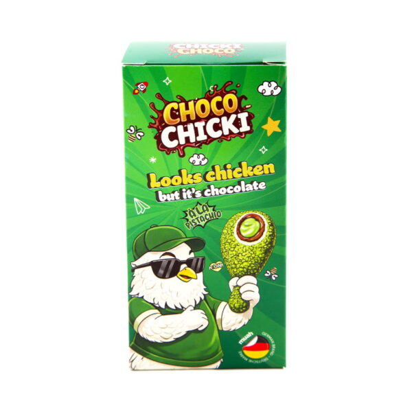 Choco Chicki - Milk Chocolate with Hazelnut Cream Filling - Pistachio