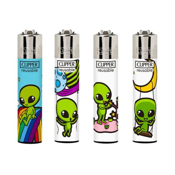 Clipper Premium Smoking Lighters - Cosmo Crazy 1 - Set of 4