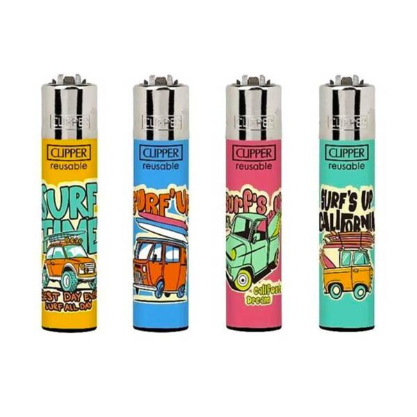 Clipper Premium Smoking Lighters - Pop Art 2 - Set of 4