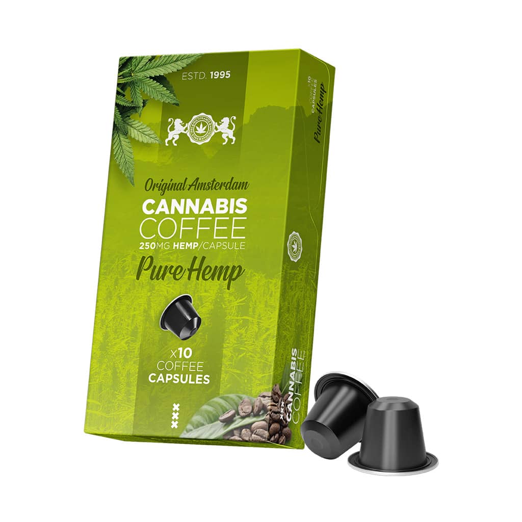 Cannabis Coffee Capsules (250mg Hemp)