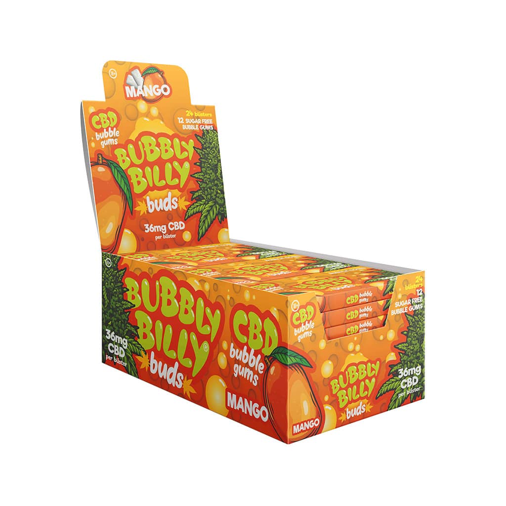 Bubbly Billy Buds Mango Flavoured Chewing Gum (36mg CBD)