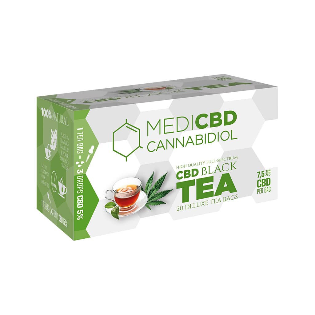 MediCBD Black Tea (Box of 20 Teabags) – 7.5mg CBD