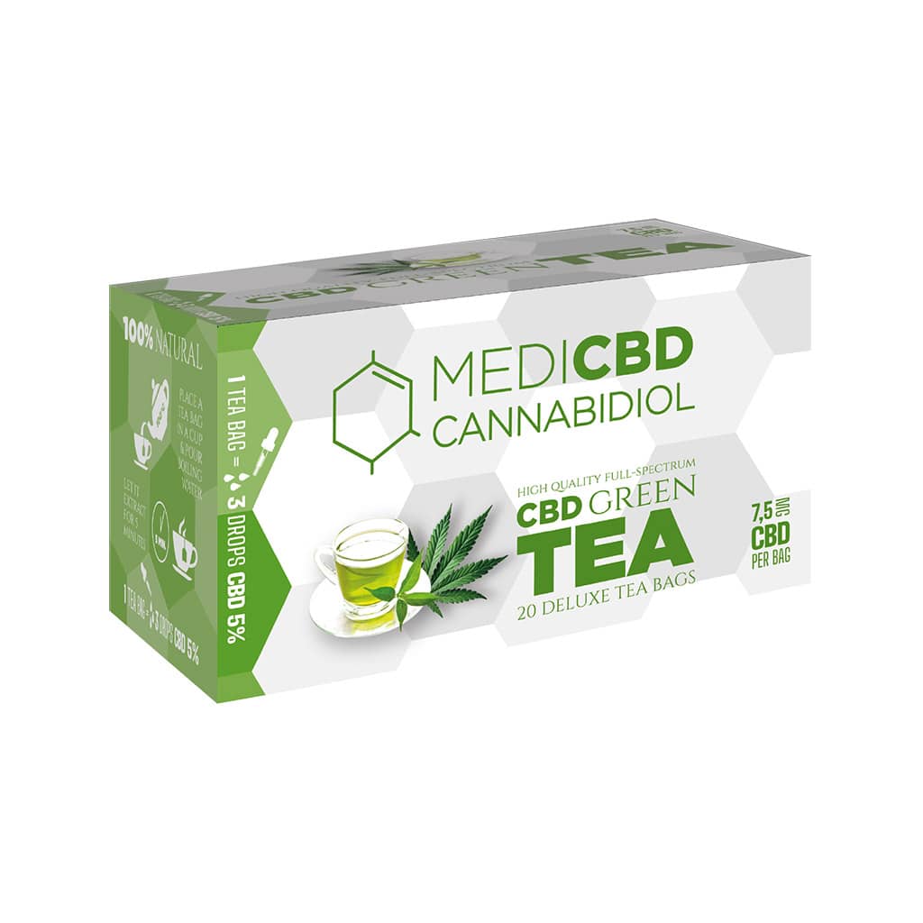 MediCBD Green Tea (Box of 20 Teabags) – 7.5mg CBD