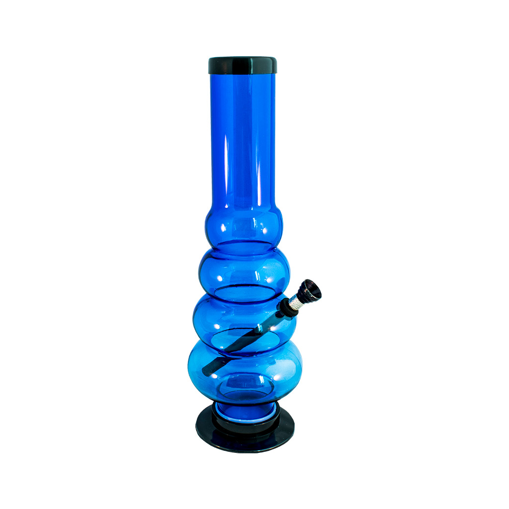 Multitrance blue tall acrylic bong