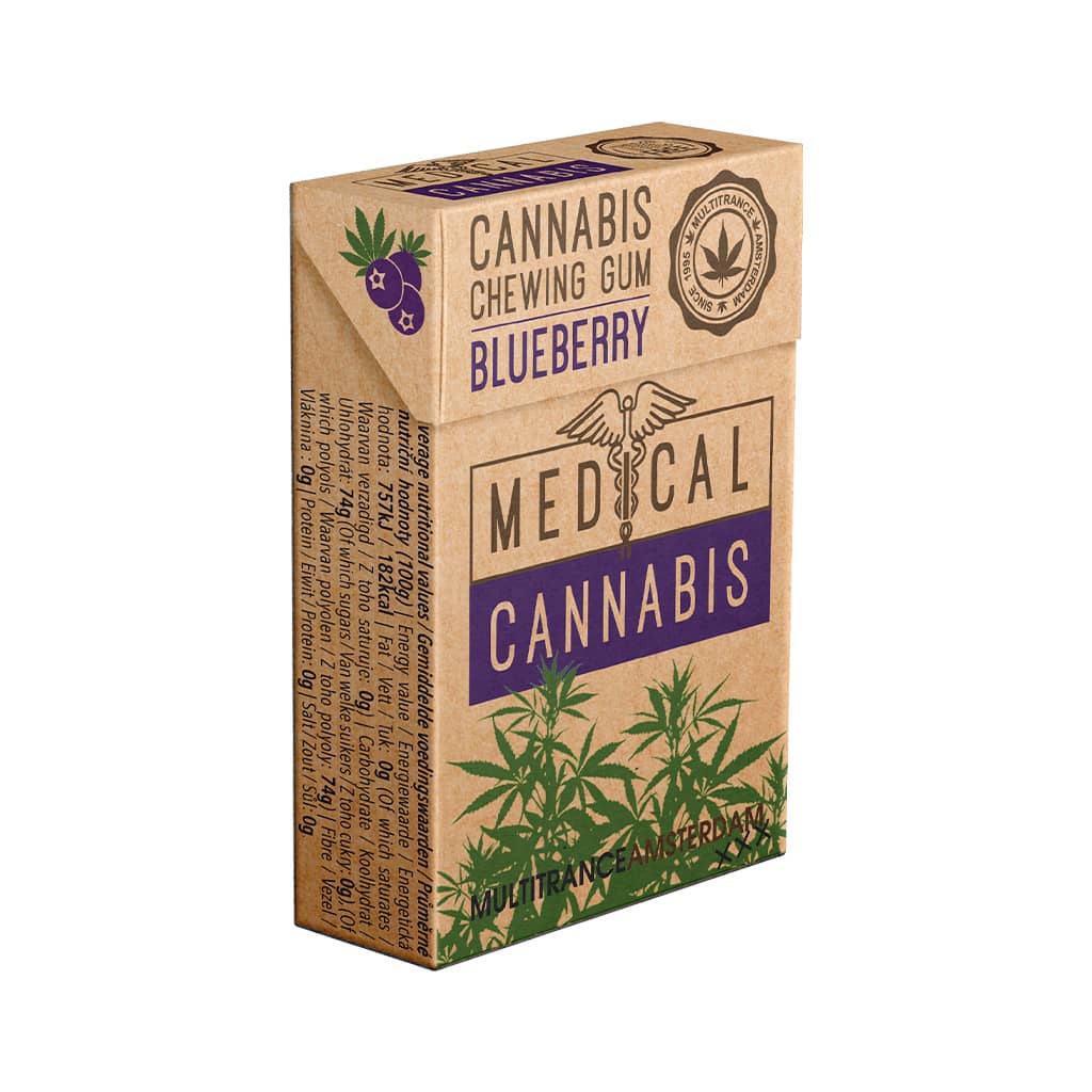 Medical Cannabis Blueberry Chewing Gum (Sugar Free)