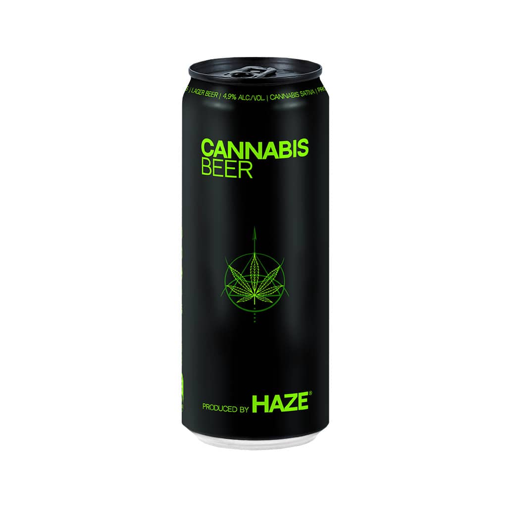 award-winning 500ml can of Multitrance cannabis flavoured beer made of cannabis extract