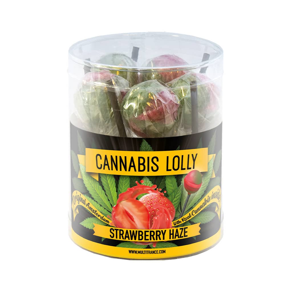 Cannabis Strawberry Haze Lollies – Gift Box (10 Lollies)