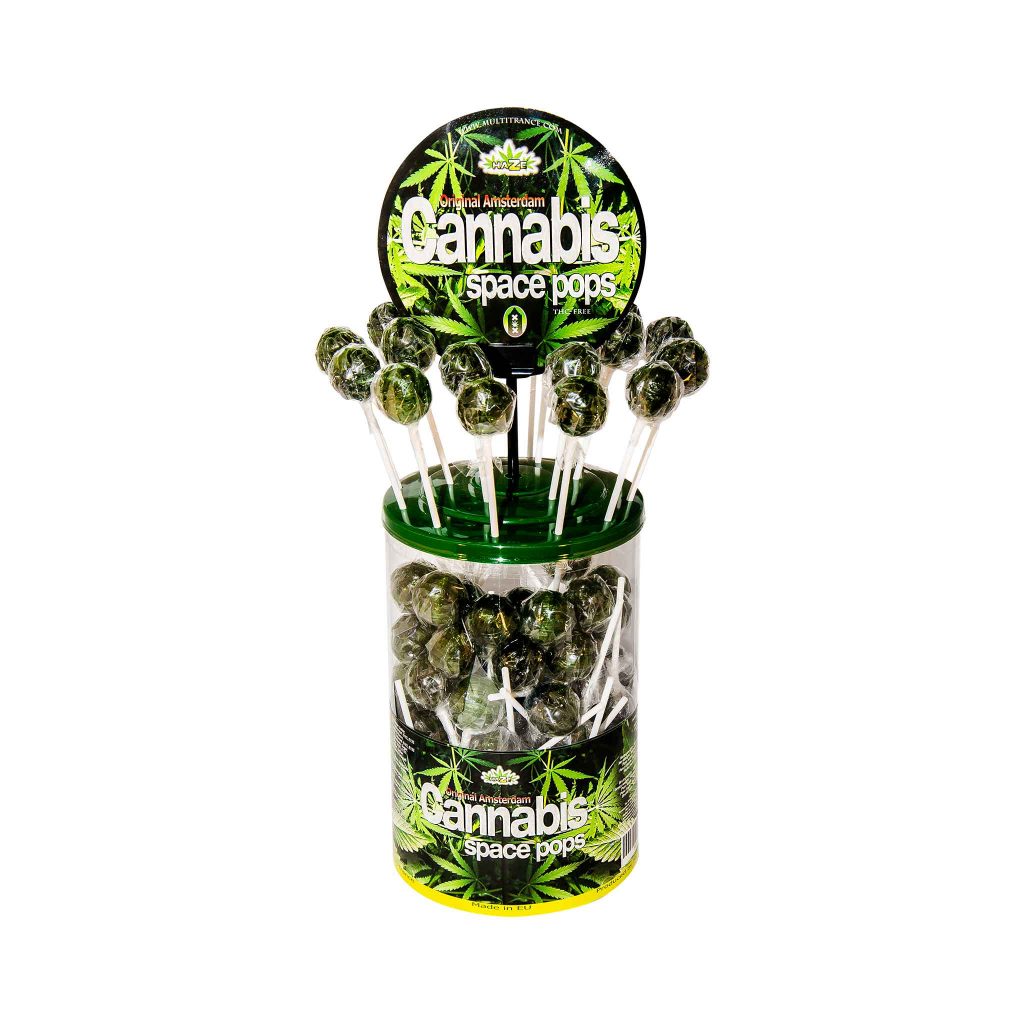 Cannabis Large Pops – Display Container (100 Lollies)