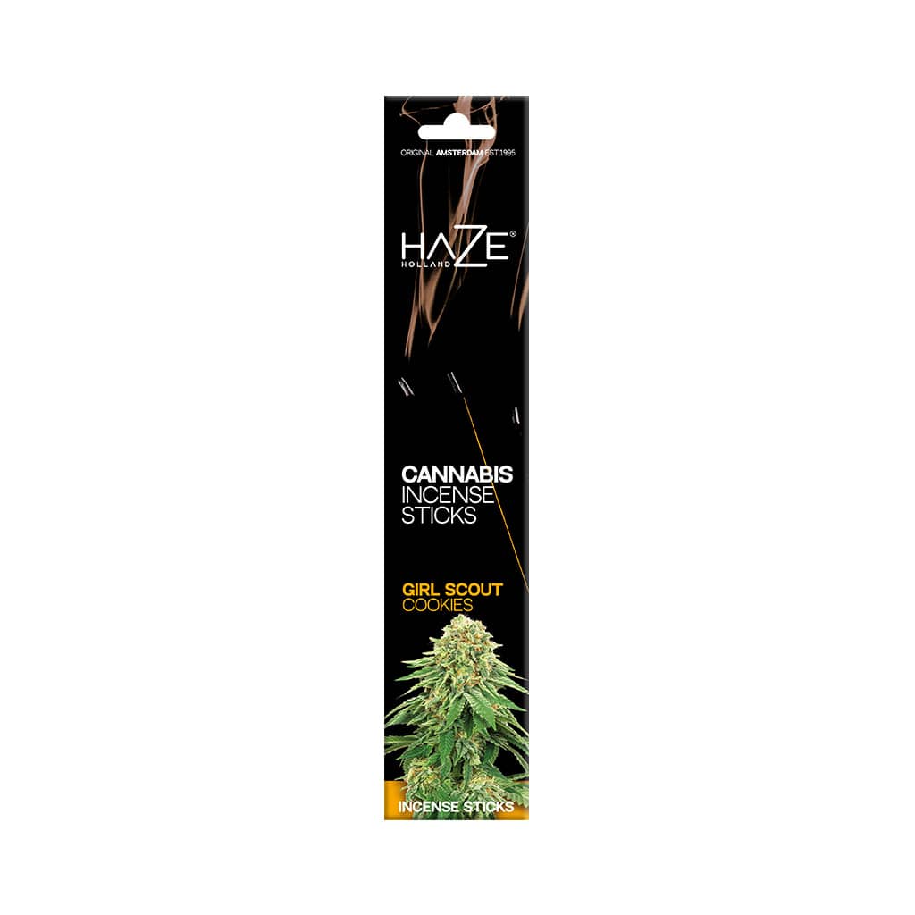 a pack of HaZe girl scout cookies scented cannabis incense sticks containing 6 incense sticks