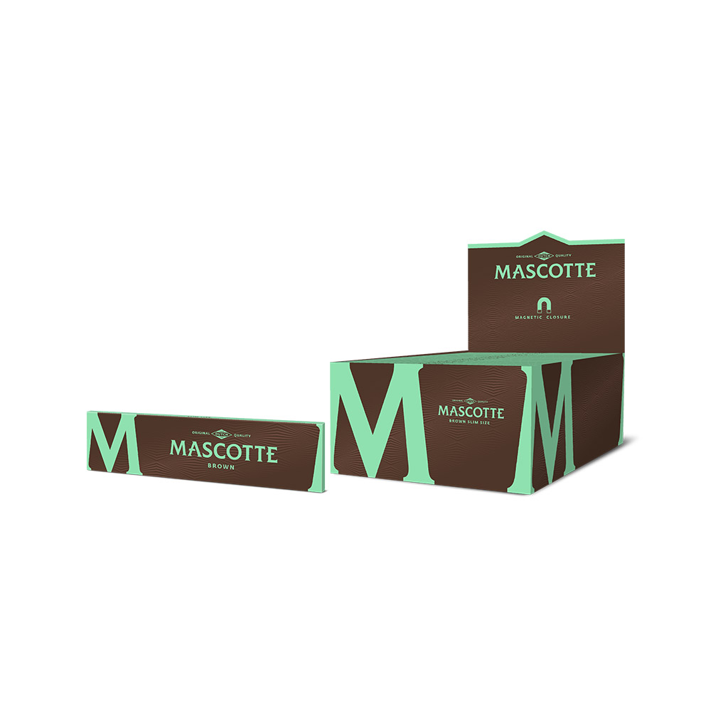 Mascotte Slim Size Brown Rolling Paper (Magnetic Closure)
