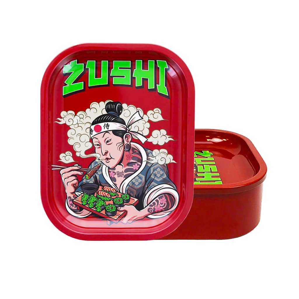 Best Buds Zushi Tin Box Rolling Tray with Storage