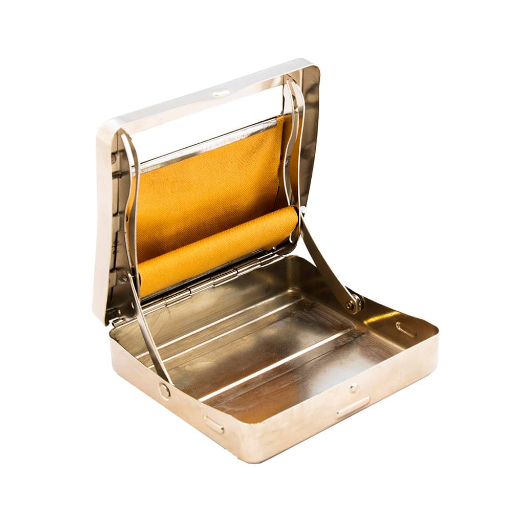 Cigarette Box with Built-in Roller (Metallic) – Large