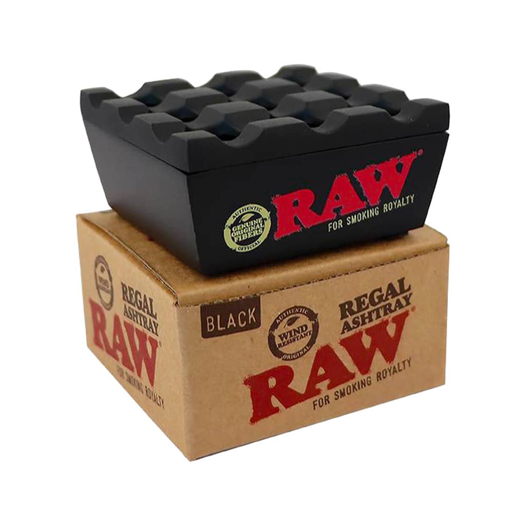 Raw Regal Metal Black Ashtray