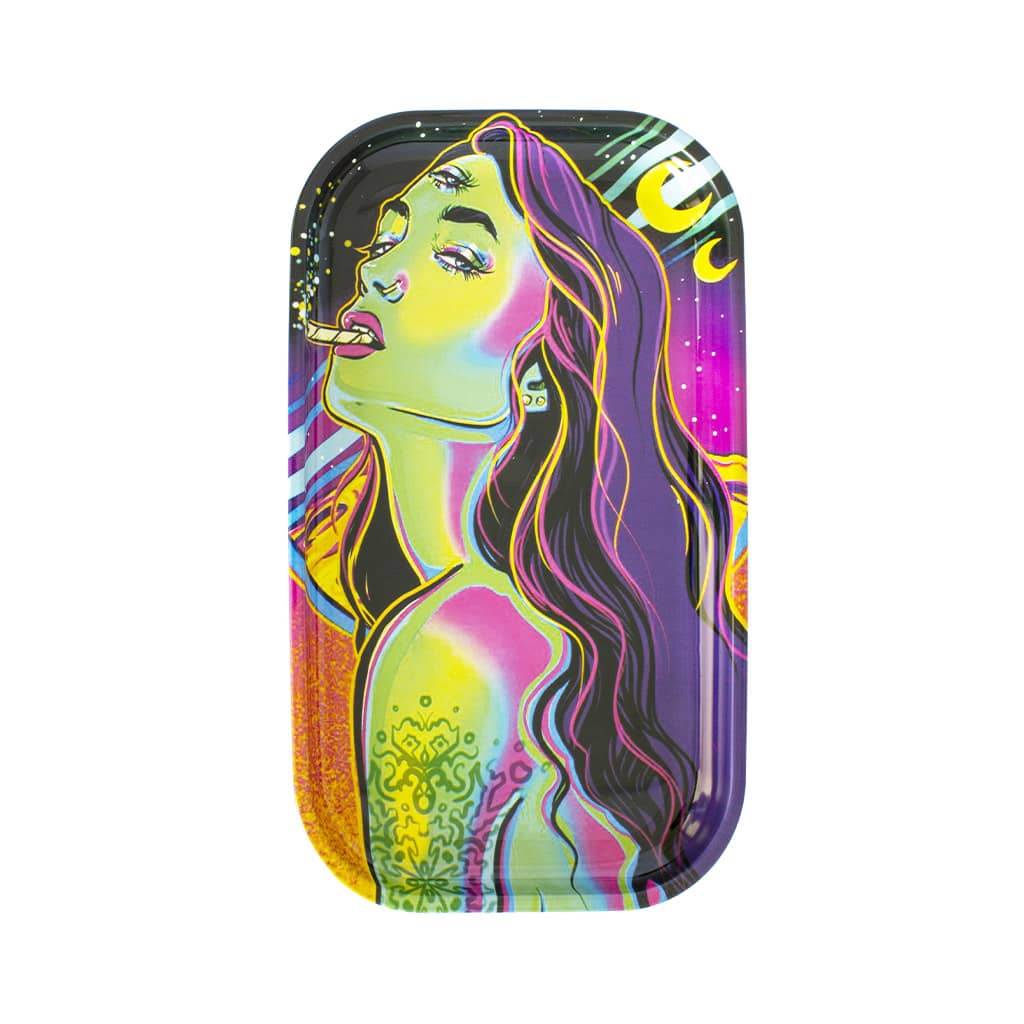 Woman With 3rd Eye Metal Rolling Tray