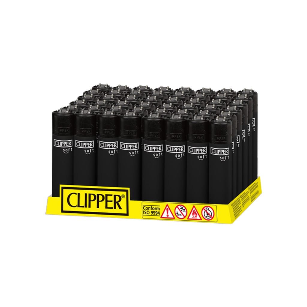 Clipper Lighters Soft Touch Black Cap