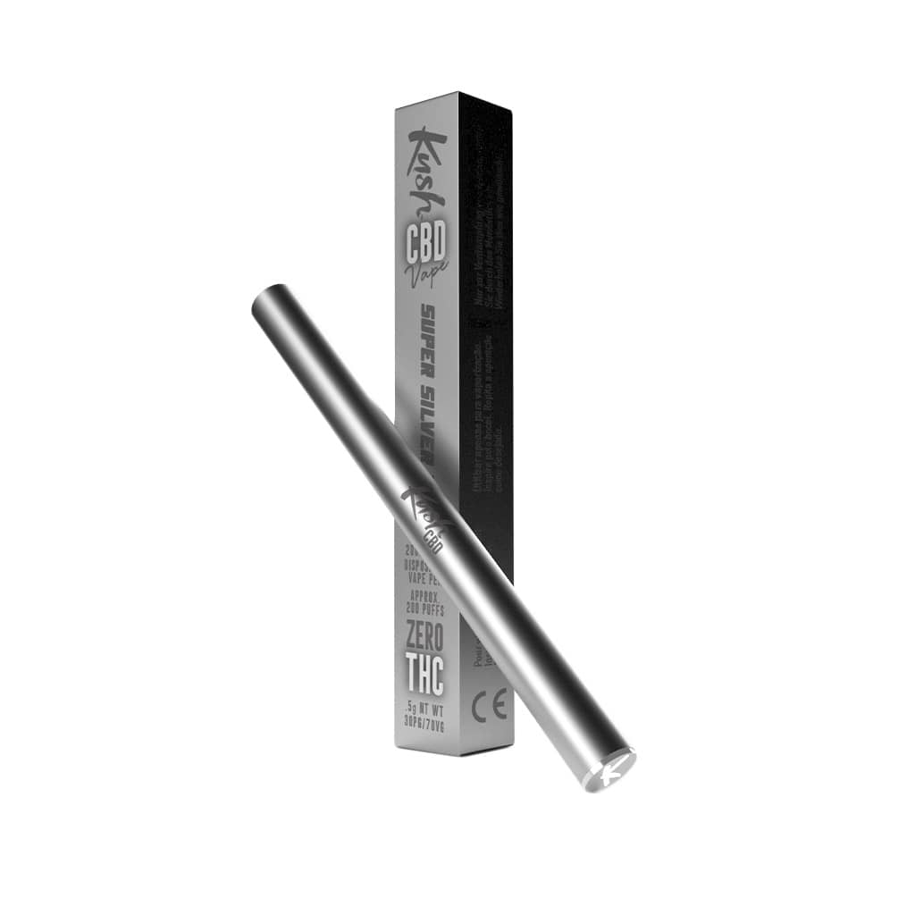 super silver haze flavoured disposable vape pen containing 200mg of broad-spectrum CBD flavoured with terpenes